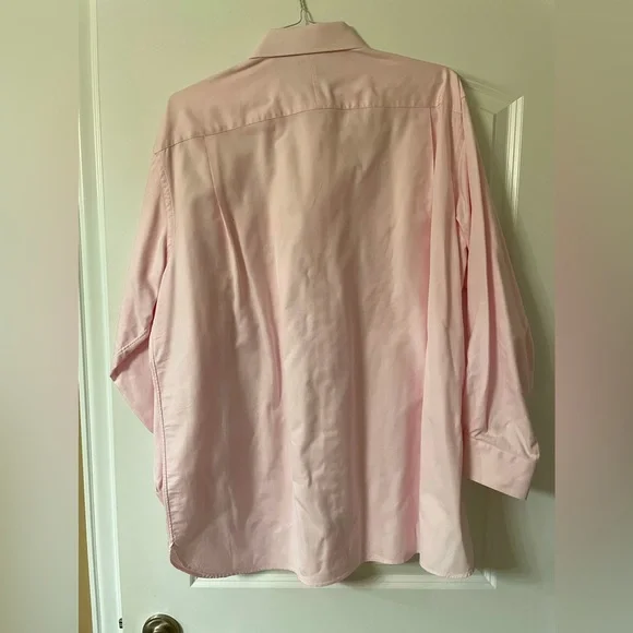 Men’s 17 1/2 34 Pink long sleeve dress shirt 👔👔👔👔 - Picture 2 of 3